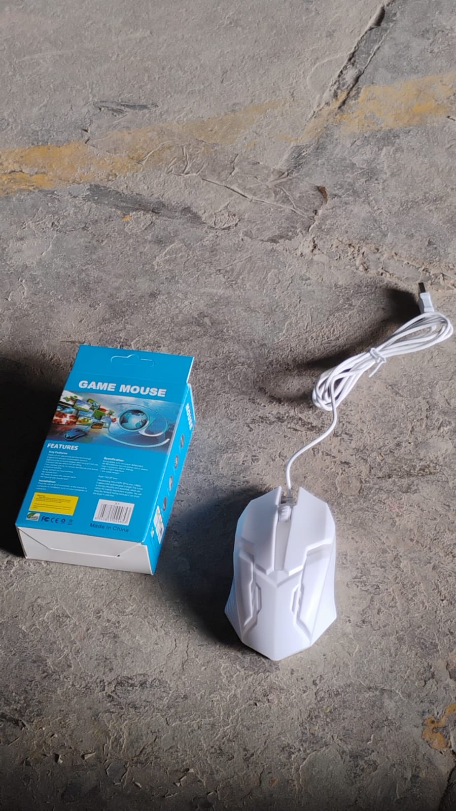 Usb Wired Mouse Gaming Mouse Colorful Lighting Luminous (1 Pc Wihte)