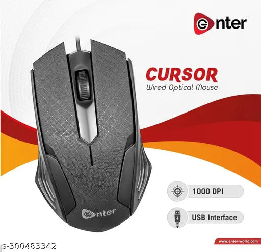 Enter Cursor Wired Optical Mouse